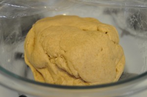 The dough before rising