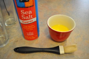 Egg wash and salt tools