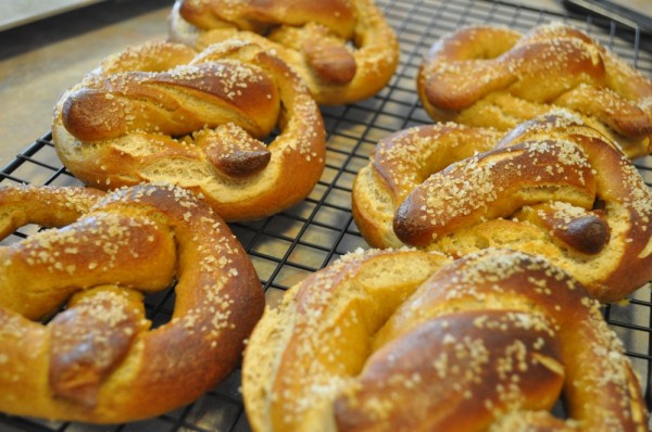 Homemade soft pretzels