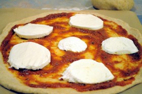 Add six slices of mozzarella