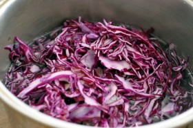 Red cabbage = blue
