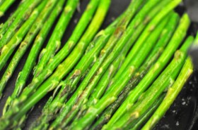 A balanced browning on the asparagus
