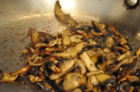 Sautéing Portobello mushrooms