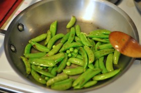 Browning the peas