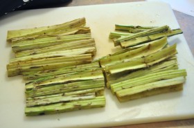 Cardoon cut to fit in the pot