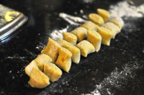 Slice the rope sections into gnocchi pillows.