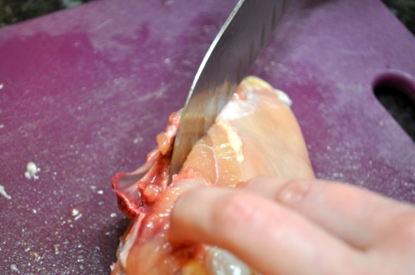 Removing the wedge-shaped breast bone