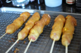 Cooling corn dogs