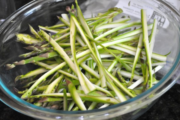 Sliced asparagus